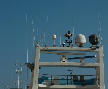 小船, 导航, 雷达, 天线, 蓝色