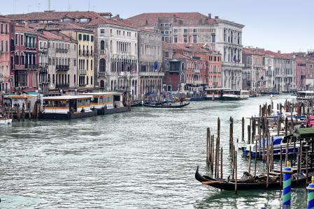 威尼斯, 大运河, 意大利, 威尼斯, 水, 水道, 城市