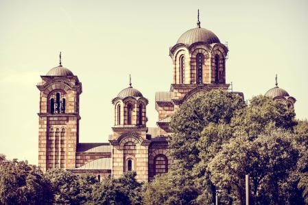 教会, 贝尔格莱德, 塞尔维亚, 圣马克, 马克, st, tasmajdan