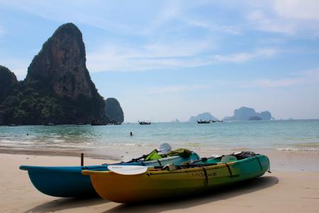 泰国, 启动, 浪漫, 水, 海, 船舶, 海滩