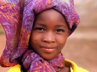 小女孩, 女孩, 微笑, 非洲, 布吉纳法索