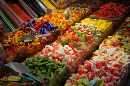 糖果, 糖品, 多彩, 颜色, 轻咬, 甜蜜, 糖