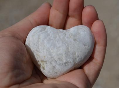 心, 石头, 手, 爱, 形状, 和谐, 给