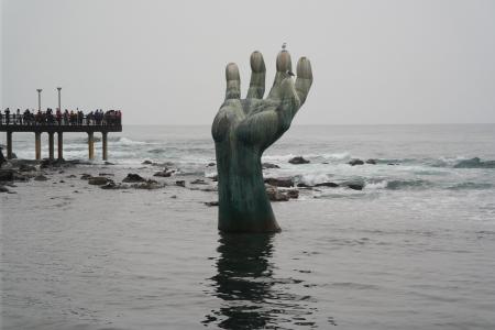 浦, 手雕像, 海滩