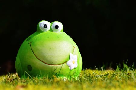 青蛙, 图, 草甸, 有趣, 可爱, 装饰, 绿色