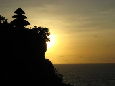 日落, 巴厘岛, 悬崖