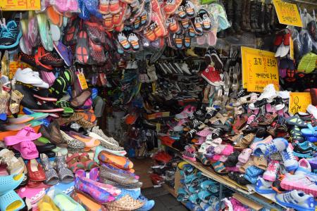 韩国, 韩国市场, 传统市场, 鞋子, 购物中心, 首尔南门, 鞋桩