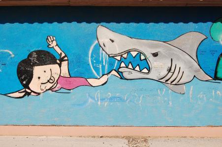 鲨鱼, 涂鸦, 意大利