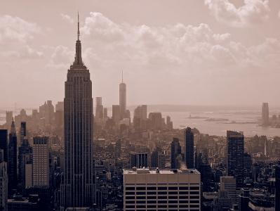 新增功能, 纽约, 城市, 城市, 曼哈顿, 摩天大楼, 天际线