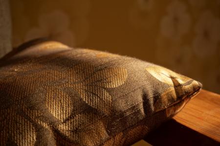 垫层, 靠垫, 黎明, 织物, 织物, 家具, 金色的阳光
