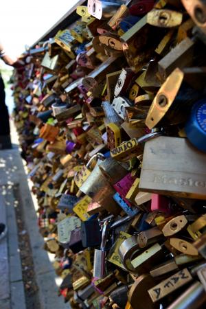 锁, 桥梁, 巴黎, 爱, 法国, 城堡