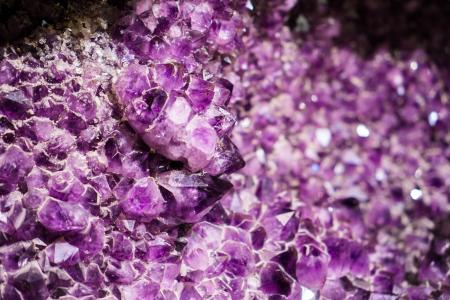 矿物, 石头, 岩石, 矿产, 紫水晶, 紫色, 花