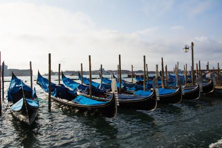 吊船, 威尼斯, 意大利, 通道, 小船, 船夫, 浪漫