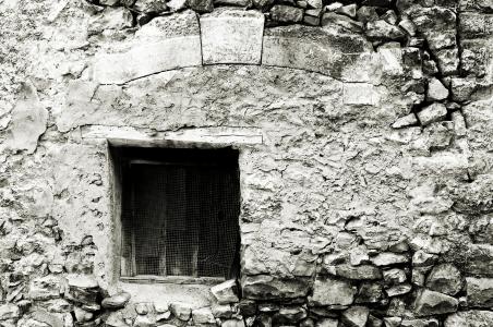 建筑, 窗口, 旧的窗口, 老建筑, 老, 墙上的石头, 石头