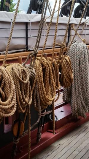 绳子, 绳索, 小船, 划船, 电缆, 线, 海洋