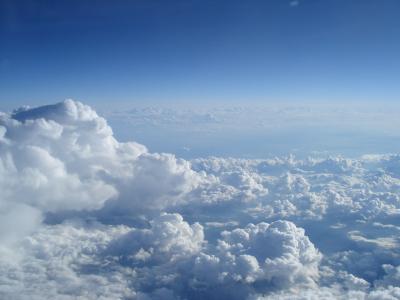天空和云, 云海, 景观, 云的天空, 飞越云层