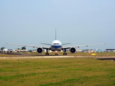 中国南方航空公司, 波音 777, 飞机, 飞机, 滑行, 机场, 运输