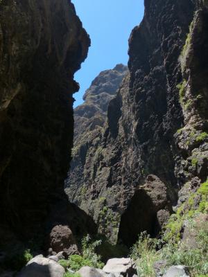 通道, masca 山沟, 岩石, 峡谷, 徒步旅行, 特内里费岛, 加那利群岛