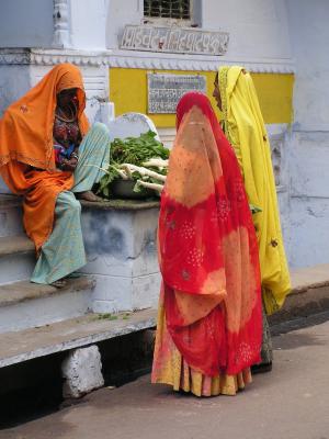 妇女, 市场, 出售, 印度