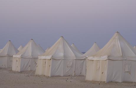 马萨阿拉姆 shagra, 帐篷, 海滩, 沙子, 白色, 日落, 汉密尔