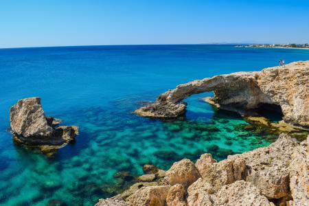 塞浦路斯, 阿依纳帕, 自然的拱门, 海岸, 侵蚀, 景观, 自然
