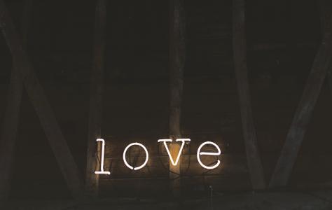 爱, 光, 字母, 法术, 黑暗, 晚上, 照明