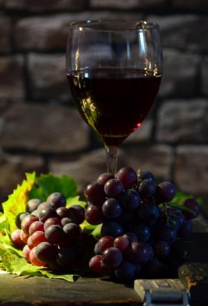 葡萄酒杯, 葡萄, 葡萄酒, 红葡萄, 回光, 静物, 葡萄
