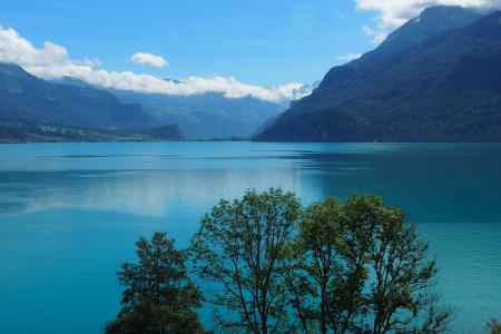 湖, 山脉, 图恩湖, 心情, 瑞士, 景观, 大自然的美