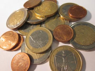 松散的变化, 欧元, 硬币, 硬币, 货币, 财务, 业务