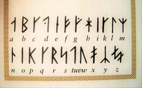 符文经文, 日耳曼-字符, 旧字符, 字符, 老, 字母表, 字母书写