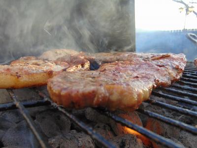 肉, 食品, 烧烤, 木炭, 烧烤, 猪肉牛排, 猪肉