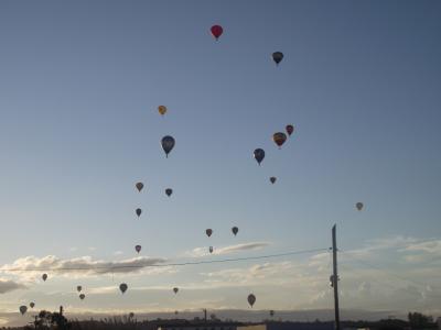 气球, 热风气球, 天空, 飞行, 气球, 溶胶, 地平线