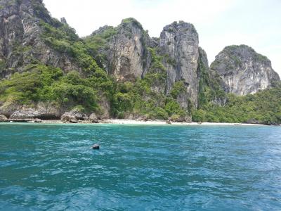 海, 岩石, 悬崖, 泰国, 普吉岛