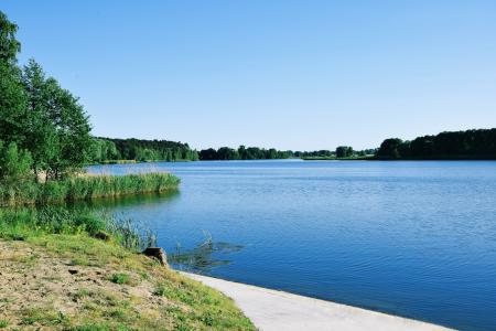 湖, 水, 自然, 蓝色, 景观, 夏季