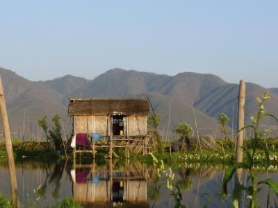 茵莱湖湖, 缅甸, 湖, 首页, 房子, 小木屋, 住房