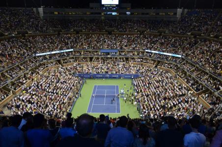 体育场, 网球场, 网球, 观众, 观察员, 美国公开赛, 纽约