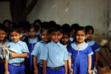 儿童, 卡纳塔克, 印度, 无辜, 可爱, 孩子们