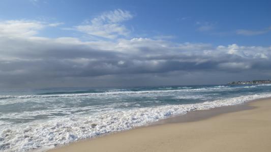 海洋, 海, 波, 多云的天空, 海滩, 自然, 大自然的美