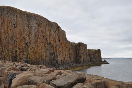 冰岛, 海滩, 水, 岩石, 石头, 陡峭的墙壁