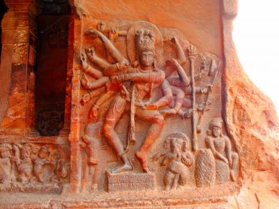 badami, 洞穴寺庙, 砂石, 教科文组织网站, 印度, 卡纳塔克, 宗教