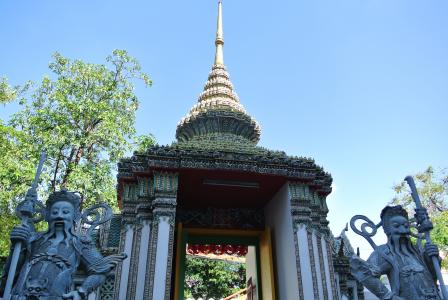 曼谷, 泰国, 卧佛寺, 宫, 佛, 佛教, 教会