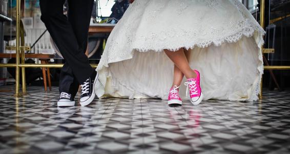 新娘, 在法律的儿子, 婚姻, 婚礼, 鞋子, 低断面, 人体腿部