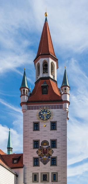 老市政厅, 钟楼, 慕尼黑, 巴伐利亚, 德国, 建筑, 历史