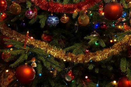 圣诞节, 圣诞树, 装饰品, 灯, 饰品, 圣诞节, 装饰