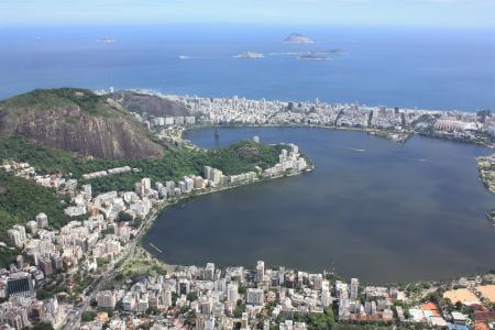 里约热内卢度假, 景观, 巴西, 基督, 拉古纳, 海, 城市景观