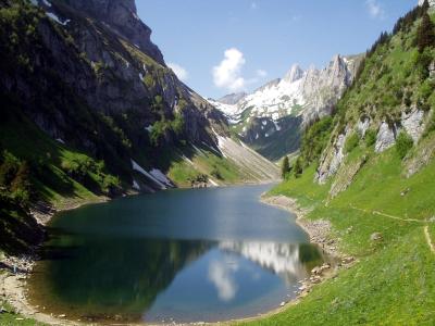高山, 山脉, 徒步旅行, 徒步旅行, 湖, alpstein, 瑞士