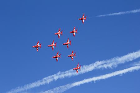 红色, 箭头, 英国皇家空军, 射流, 飞机, 空气, 显示