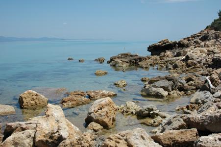 海, 岩石, 旅游, 海岸, 石头, 科夫, 希腊