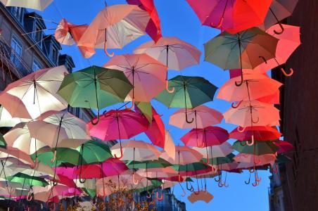 遮阳伞, 颜色, 街道