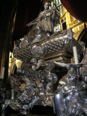 nepomuk 墓的圣约翰, 圣圣维特大教堂, 布拉格, 艺术, 雕塑, 银, 实心银